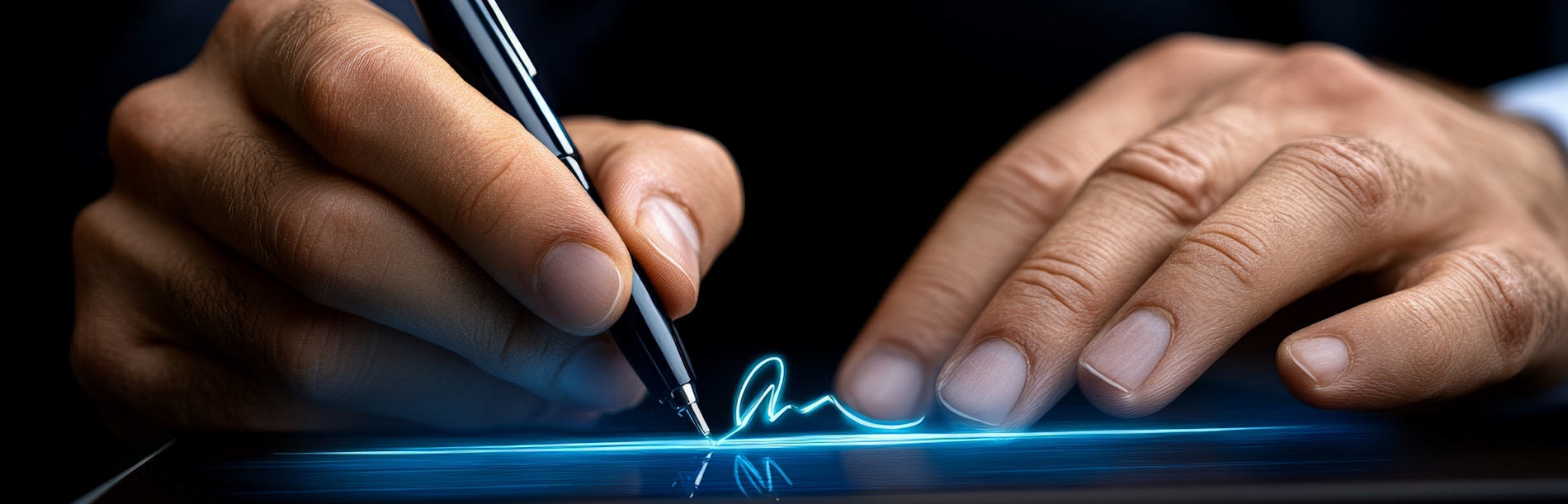 Unterschrift auf Tablet